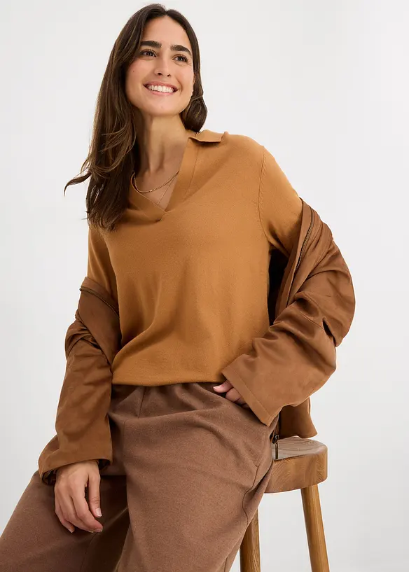 Polo en fine viscose, bonprix