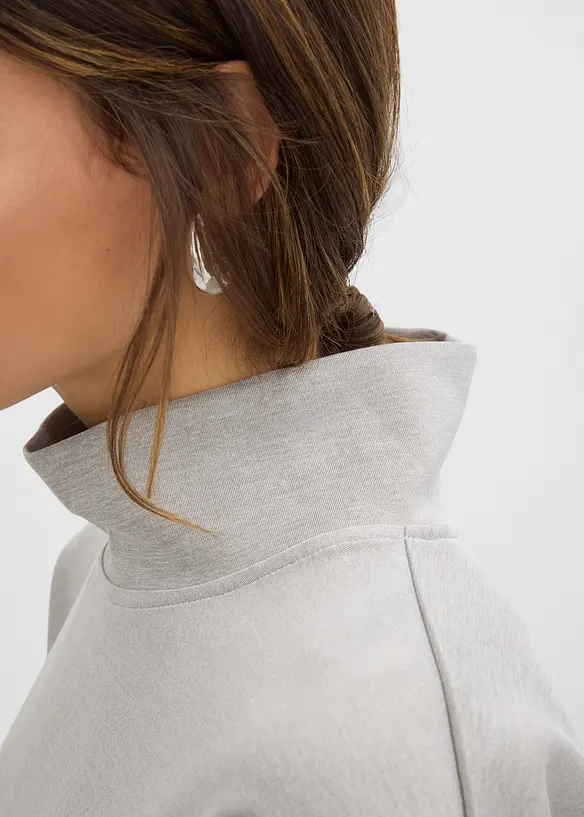 Sweat-shirt en néoprène à col montant, bonprix