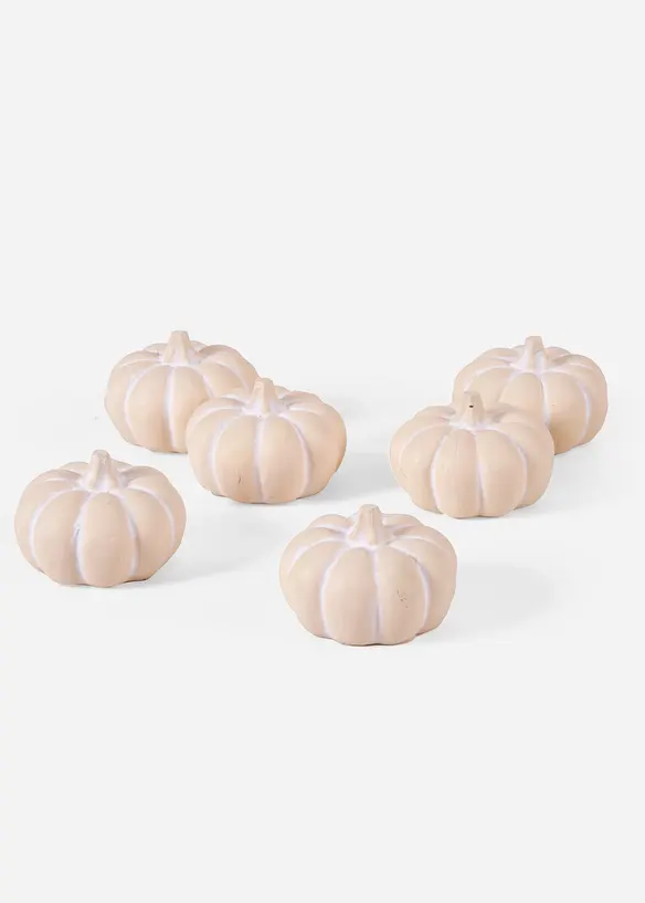Objet déco lot de 6 mini citrouilles, bonprix