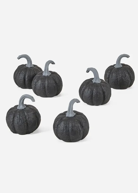 Lot de 6 mini citrouilles déco, bonprix