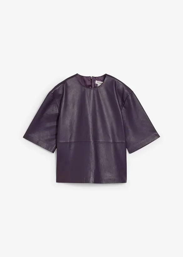 Tunique en cuir d’agneau nappa, bonprix