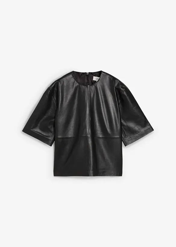 Tunique en cuir d’agneau nappa, bonprix