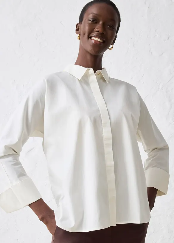 Chemisier en coton et soie, bonprix