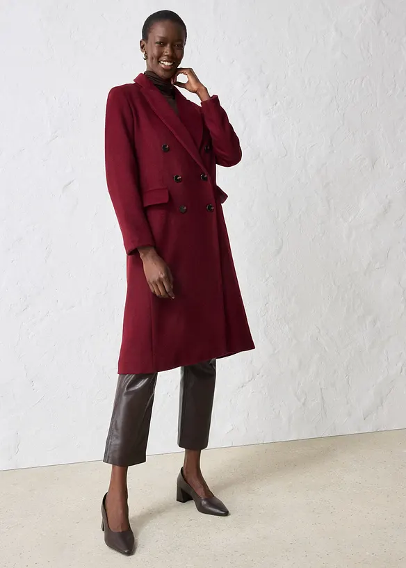 Manteau blazer en laine majoritaire, bonprix