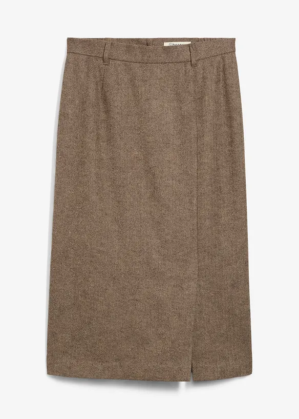 Jupe crayon en laine mélangée, bonprix