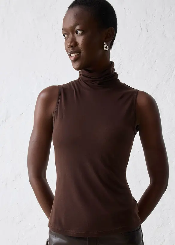 Top en jersey doux avec laine, bonprix