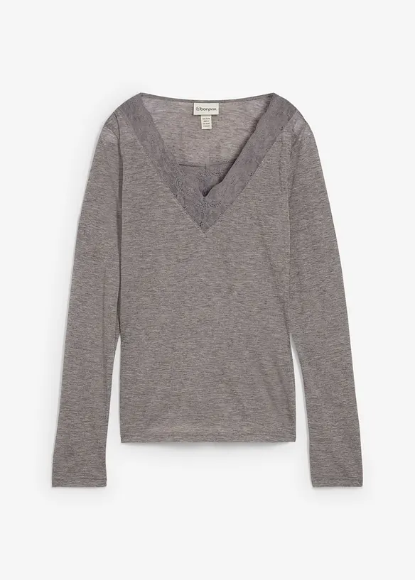 T-shirt en laine mélangée, bonprix