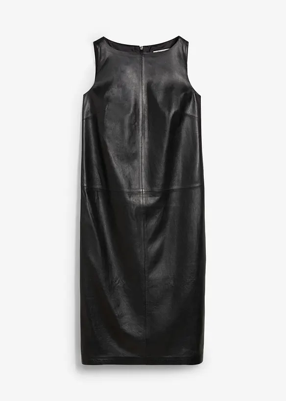 Robe en cuir d’agneau nappa, bonprix