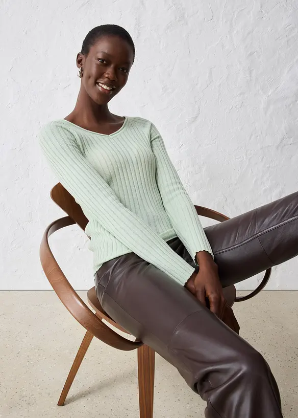 Pull en fine maille de laine mérinos, bonprix