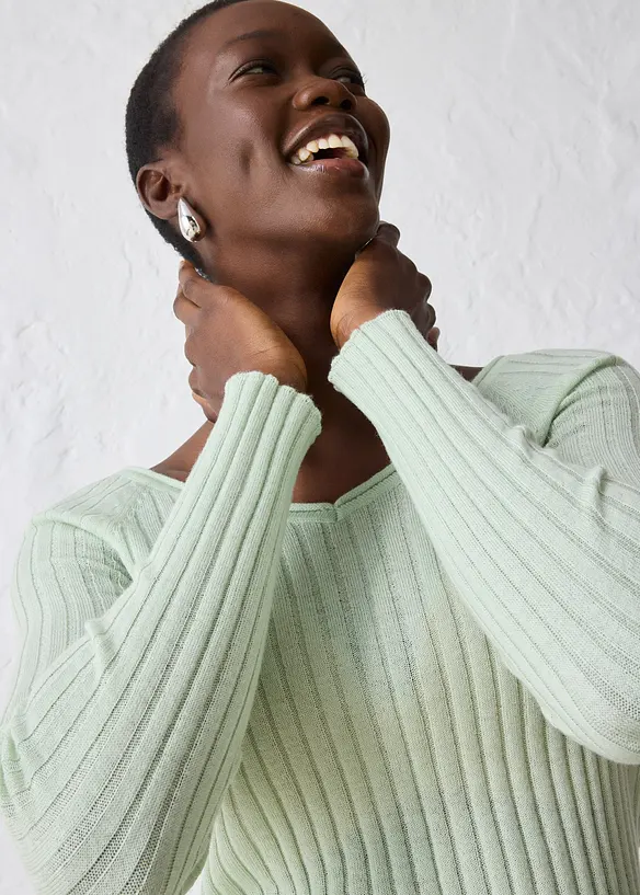 Pull en fine maille de laine mérinos, bonprix