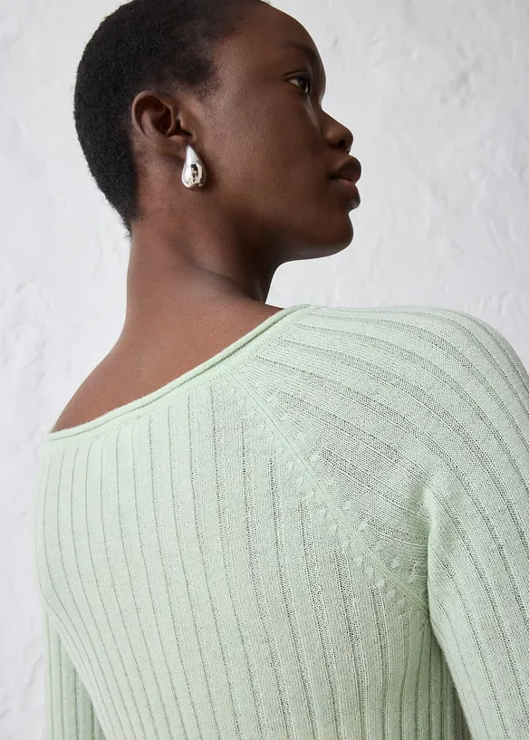 Pull en fine maille de laine mérinos, bonprix
