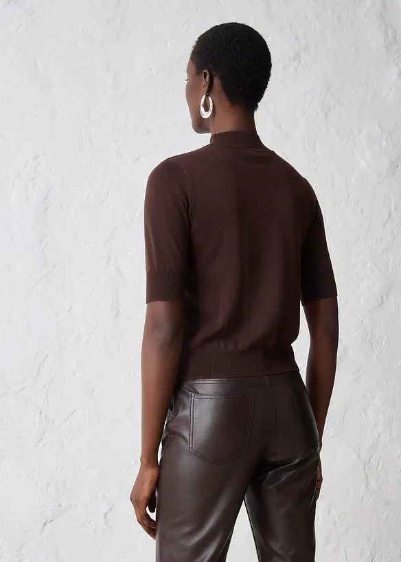 Pull doux à col roulé en laine mélangée, bonprix