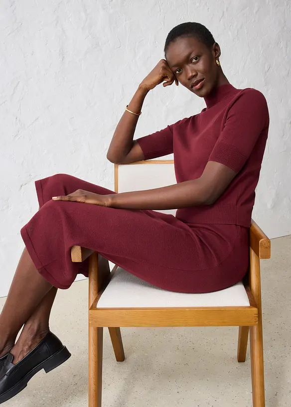 Pull doux à col roulé en laine mélangée, bonprix