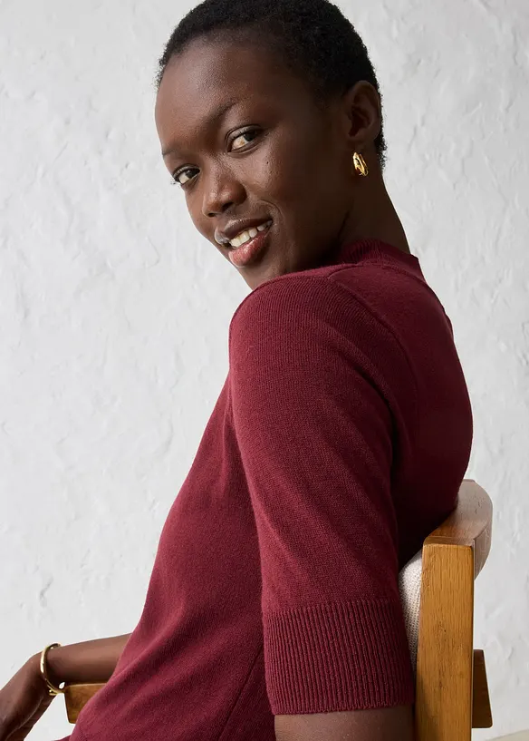 Pull doux à col roulé en laine mélangée, bonprix