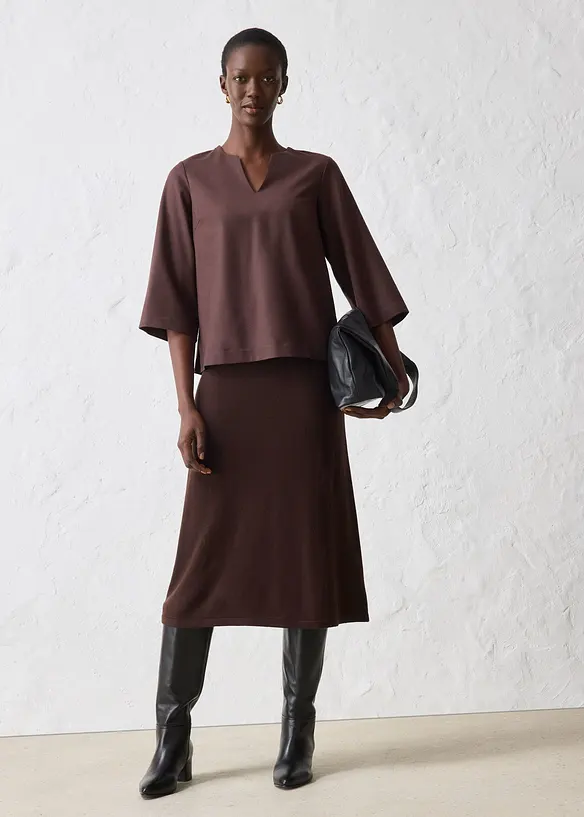 Jupe en fine laine mérinos, bonprix