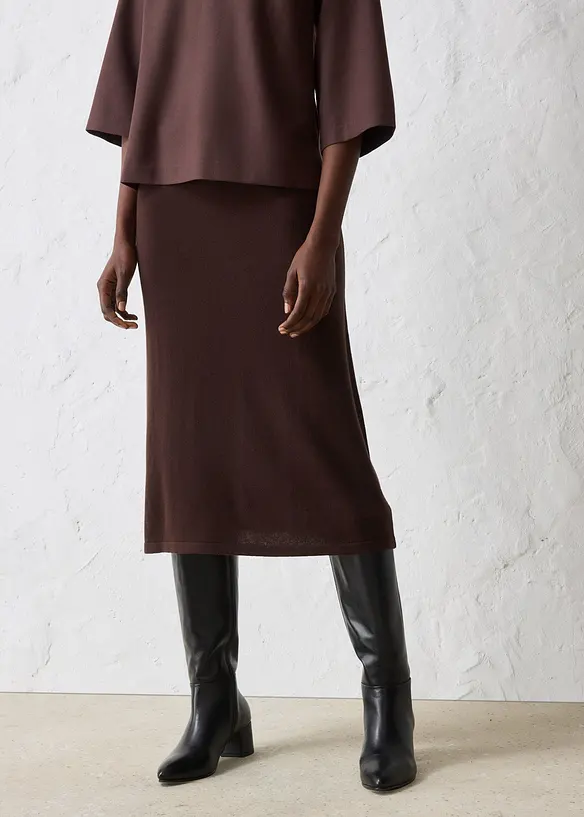 Jupe en fine laine mérinos, bonprix