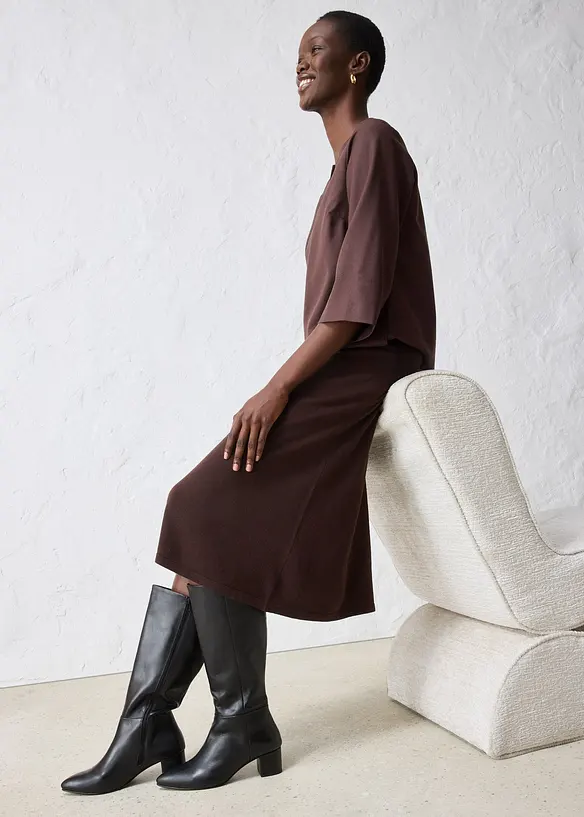 Jupe en fine laine mérinos, bonprix