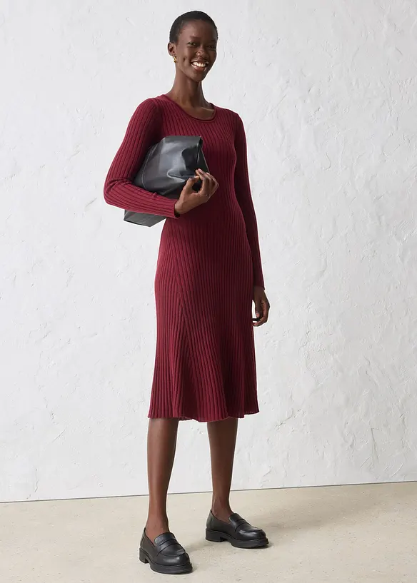 Robe pull en laine mérinos, bonprix