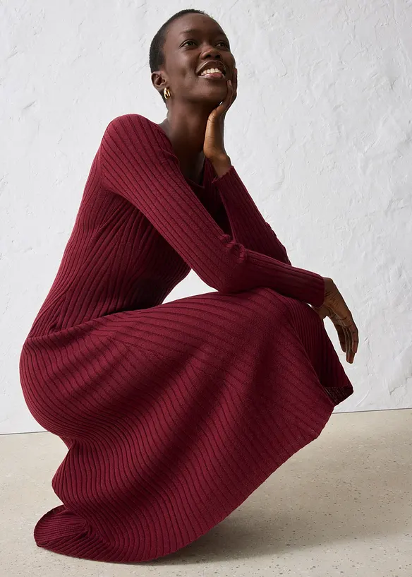 Robe pull en laine mérinos, bonprix