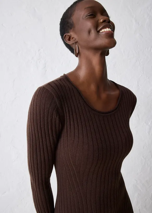 Robe pull en laine mérinos, bonprix