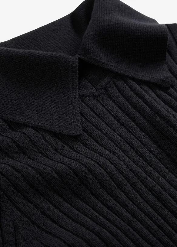 Pull côtelé en laine mérinos, bonprix