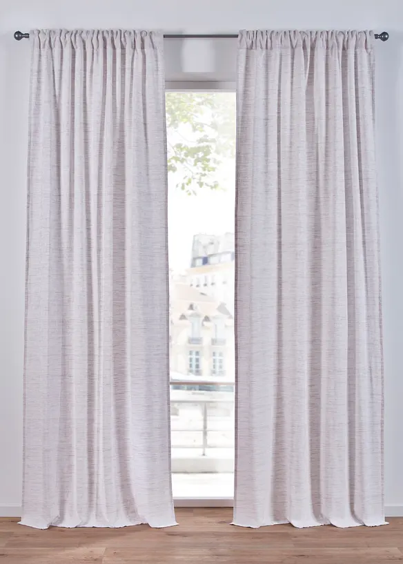 Rideau en coton tissé jacquard (1 pce), bonprix