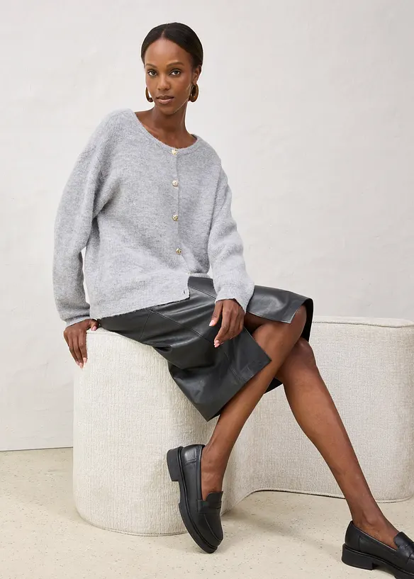 Gilet chaud en maille en alpaga mélangé, bonprix