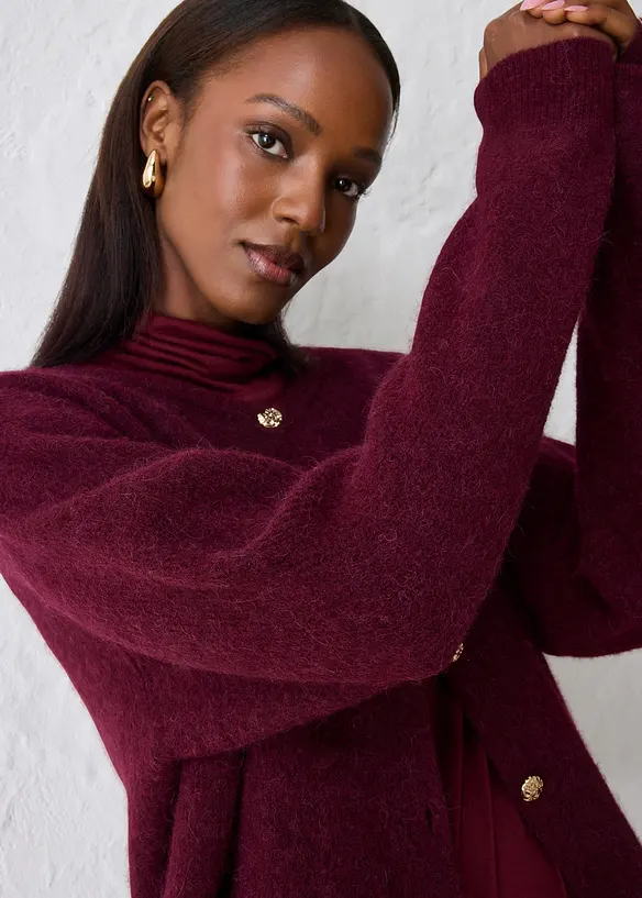 Gilet chaud en maille en alpaga mélangé, bonprix