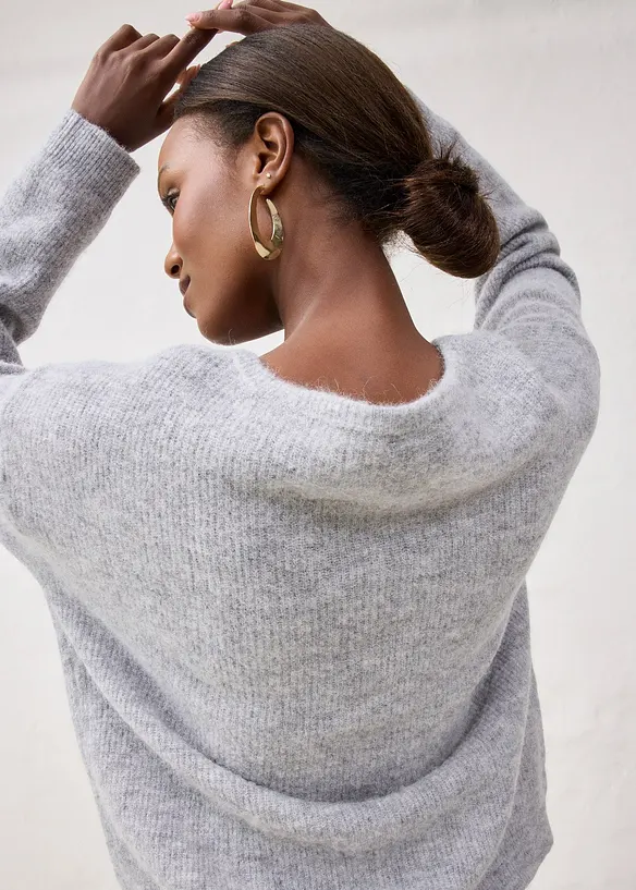 Gilet chaud en maille en alpaga mélangé, bonprix