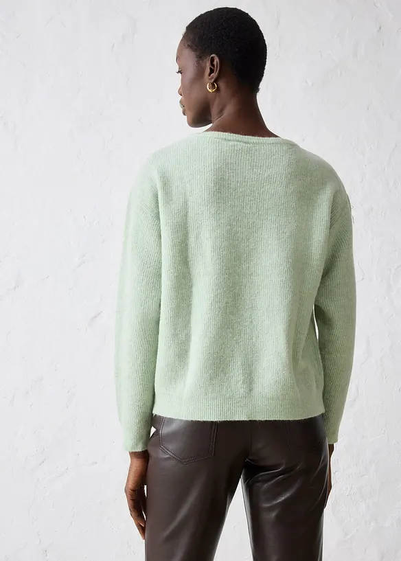 Gilet chaud en maille en alpaga mélangé, bonprix