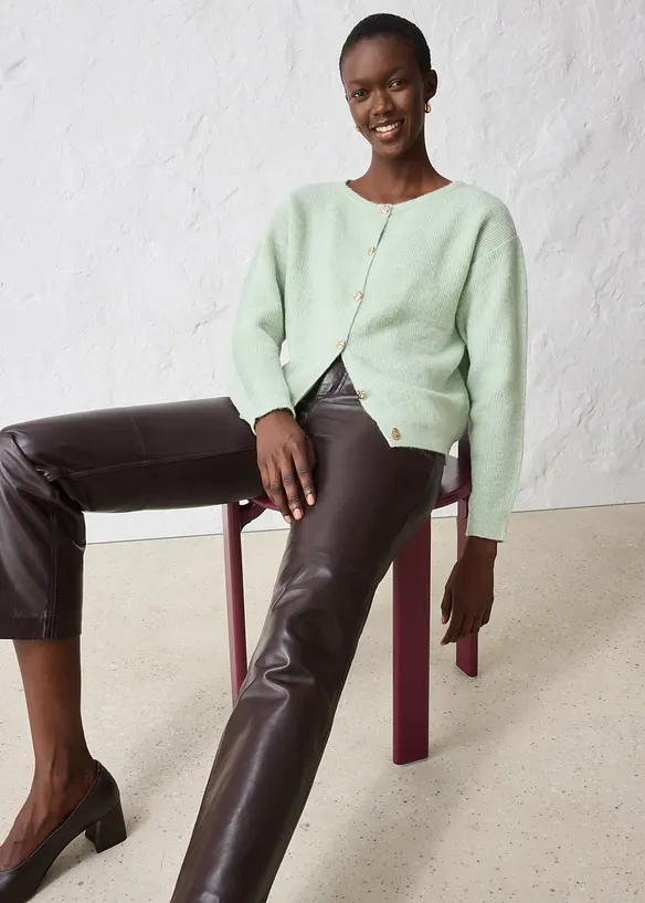 Gilet chaud en maille en alpaga mélangé, bonprix