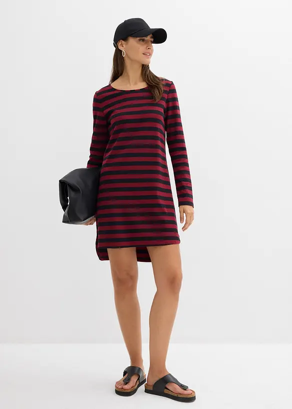 Robe plus longue derrière en coton épais, bonprix