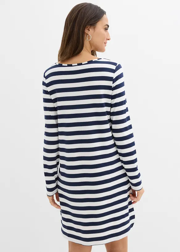 Robe plus longue derrière en coton épais, bonprix