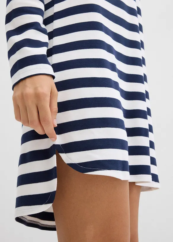 Robe plus longue derrière en coton épais, bonprix