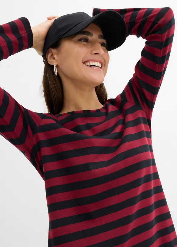 Robe plus longue derrière en coton épais, bonprix