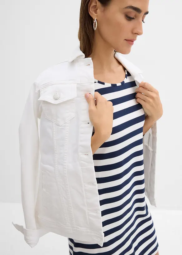 Robe plus longue derrière en coton épais, bonprix