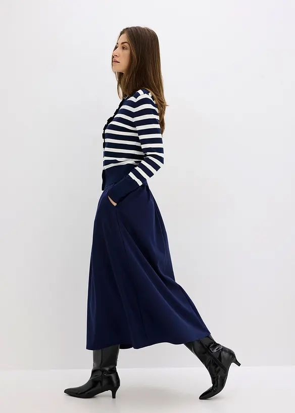 Gilet en fine maille rayée, bonprix