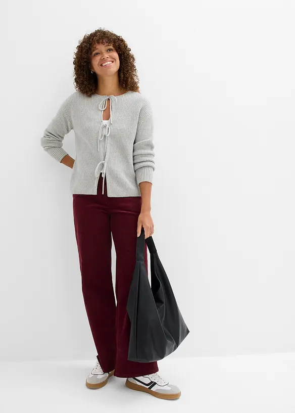 Gilet en maille à nœuds, bonprix