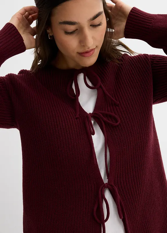 Gilet en maille à nœuds, bonprix