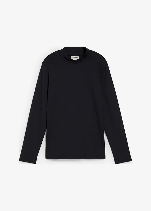 T-shirt manches longues à col montant, bonprix