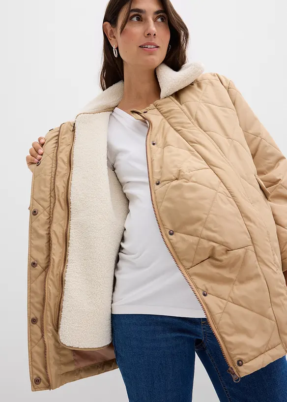 Parka de grossesse et de portage 6-en-1 avec gilet sans manches amovible, bonprix