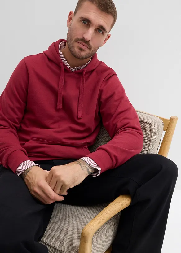 Pantalon droit en twill à taille élastiquée, loose, bonprix