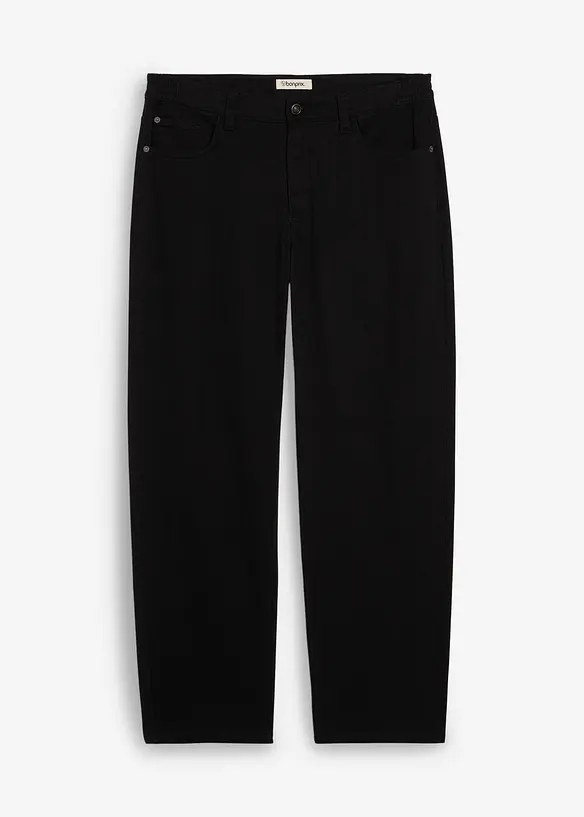 Pantalon droit en twill à taille élastiquée, loose, bonprix