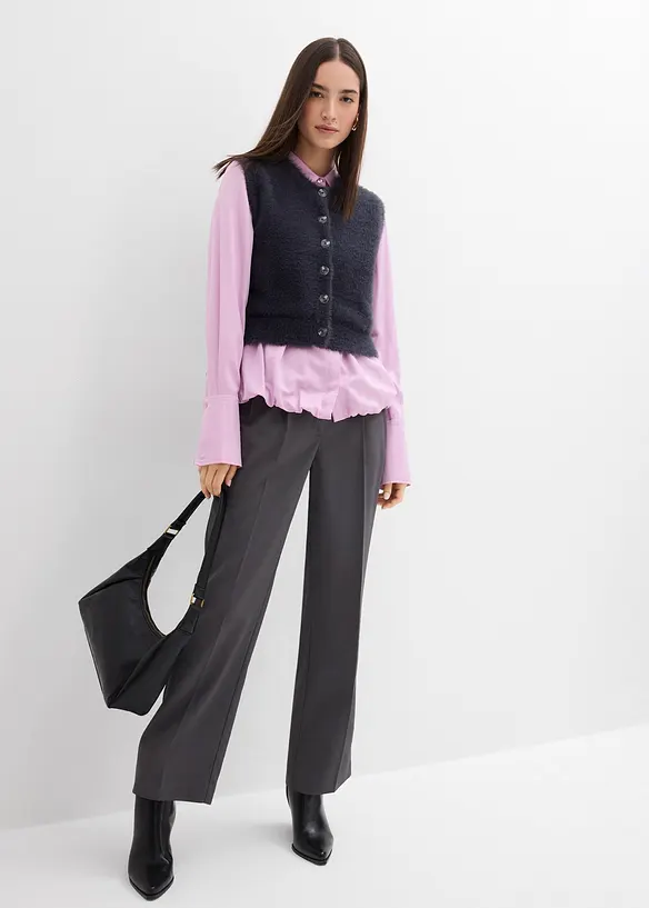 Gilet sans manches en maille poilue, viscose majoritaire, bonprix