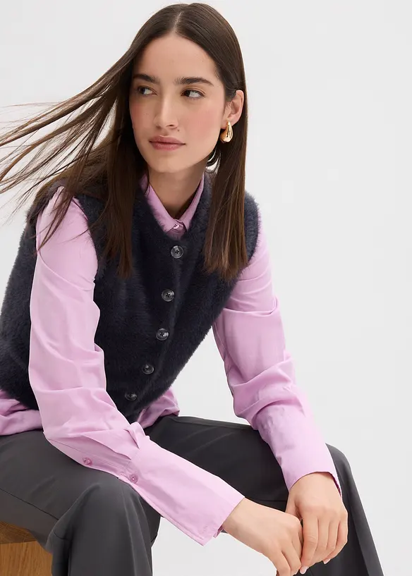 Gilet sans manches en maille poilue, viscose majoritaire, bonprix