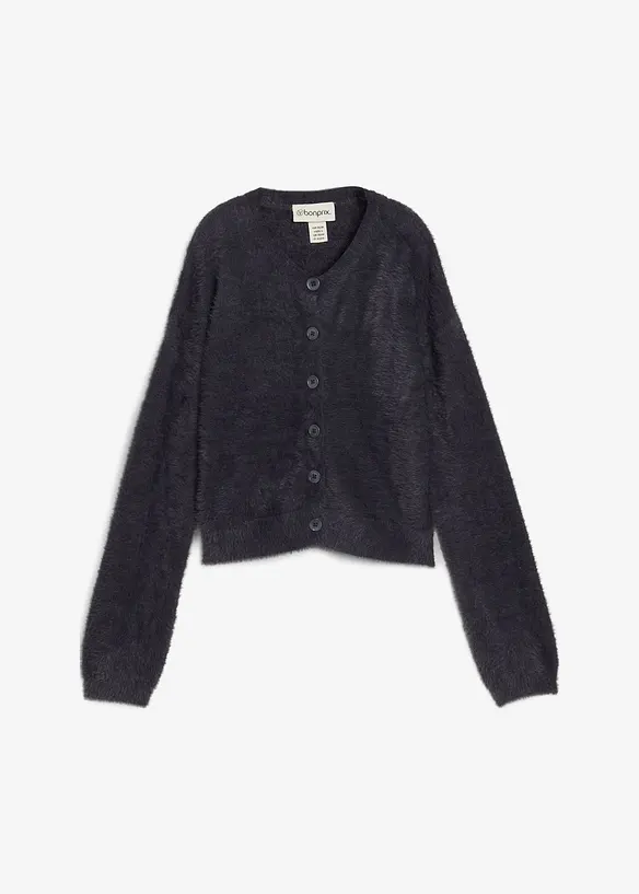 Gilet en maille poilue de viscose mélangée, bonprix