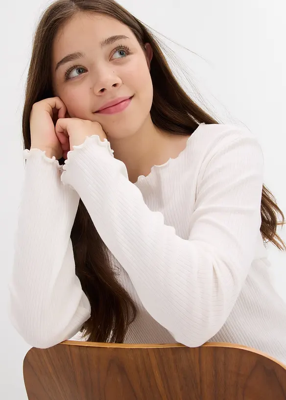 T-shirt manches longues 100% coton, bonprix