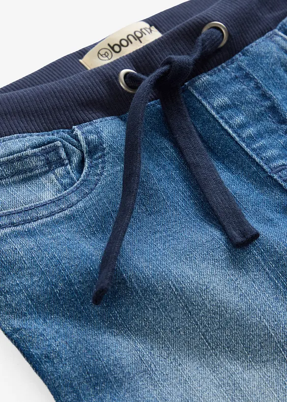 Jean jogger à taille mi-haute élastiquée, bonprix
