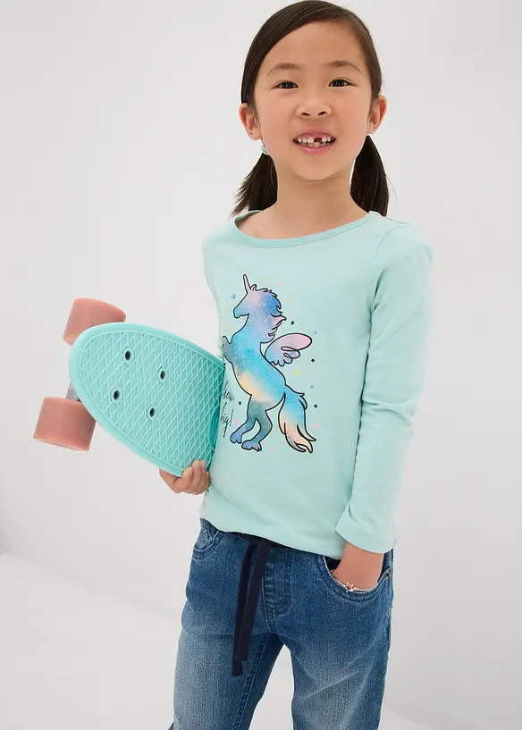 Jean jogger à taille mi-haute élastiquée, bonprix