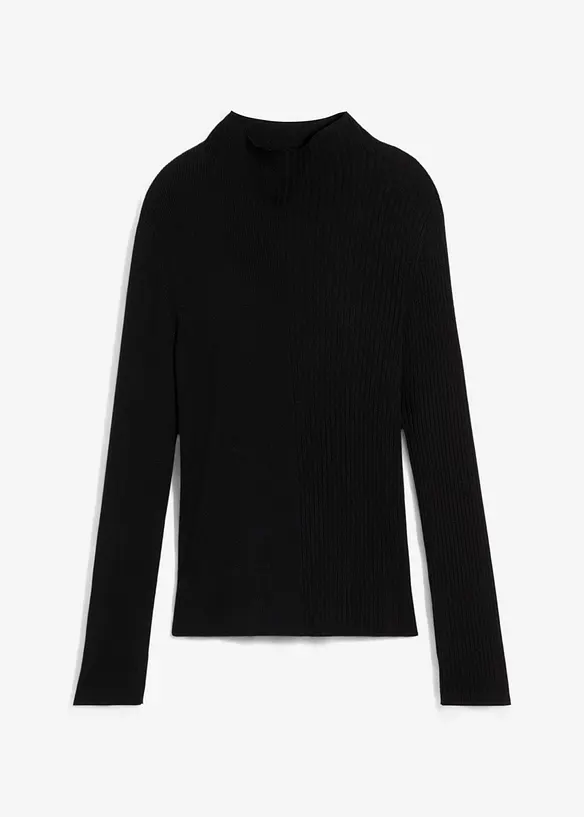 T-shirt côtelé en viscose mélangée, bonprix